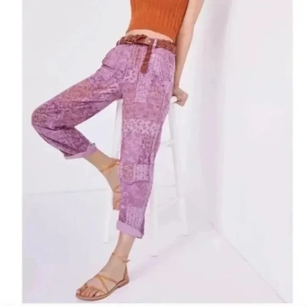 Pilcro Purple Patchwork Pants - Picture 2 of 12